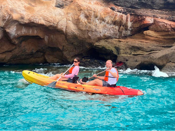 Ruta guiada en kayak + snorkel en La Caleta ¡Aventura en el paraíso!