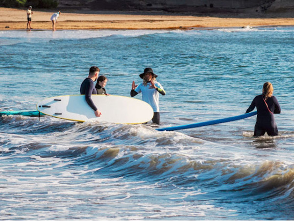 Clase de surf en El Médano