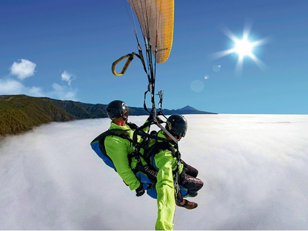 Vuelo en parapente biplaza + transporte