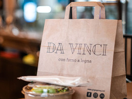 Dos BOX para llevar con bebida en Da Vinci Delivery
