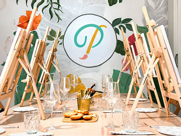 Taller de pintura con copa de vino  + tentempié en La Orotava